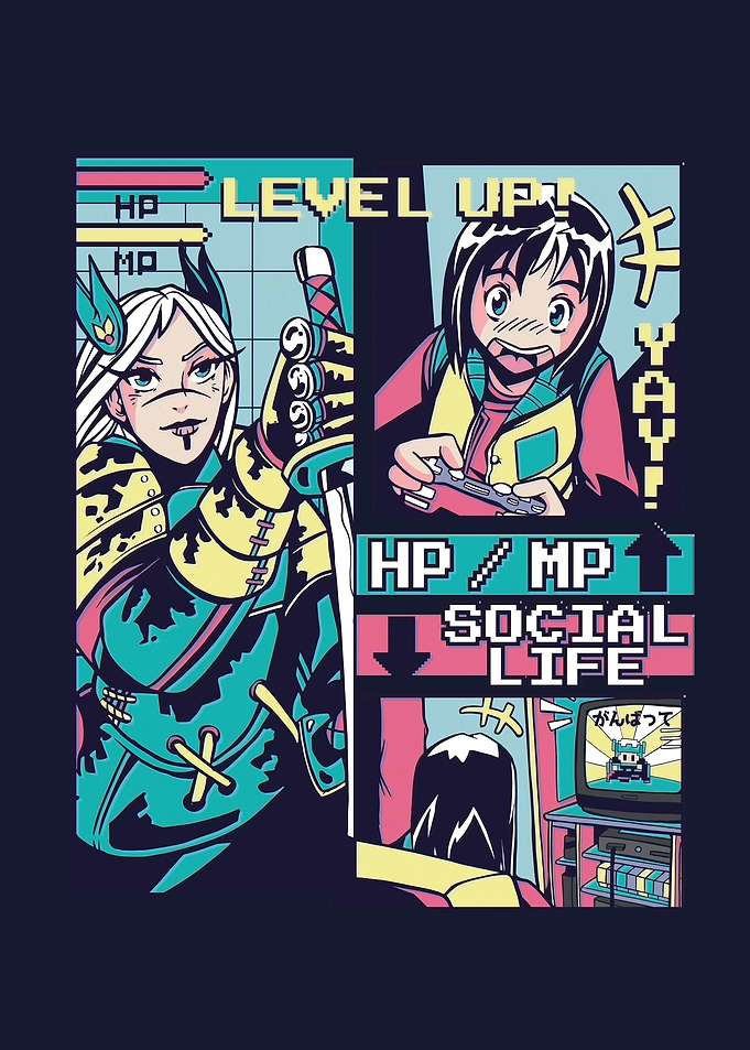 Anime vaporwave gaming
