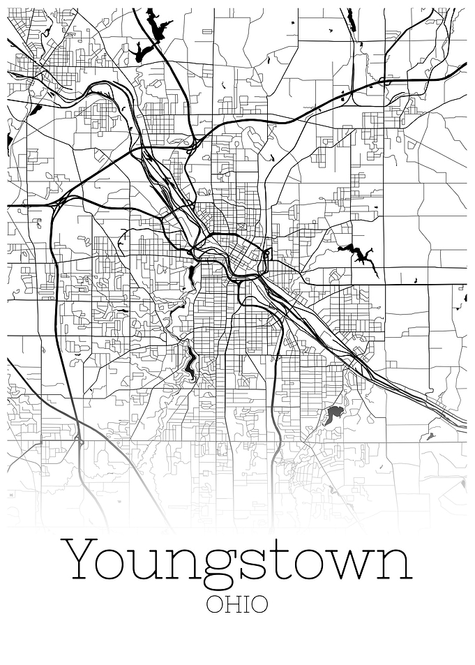 Youngstown Ohio map