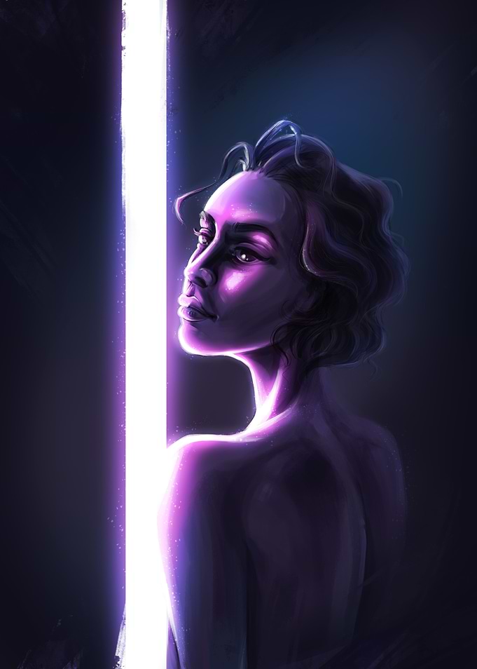 Girl in dark