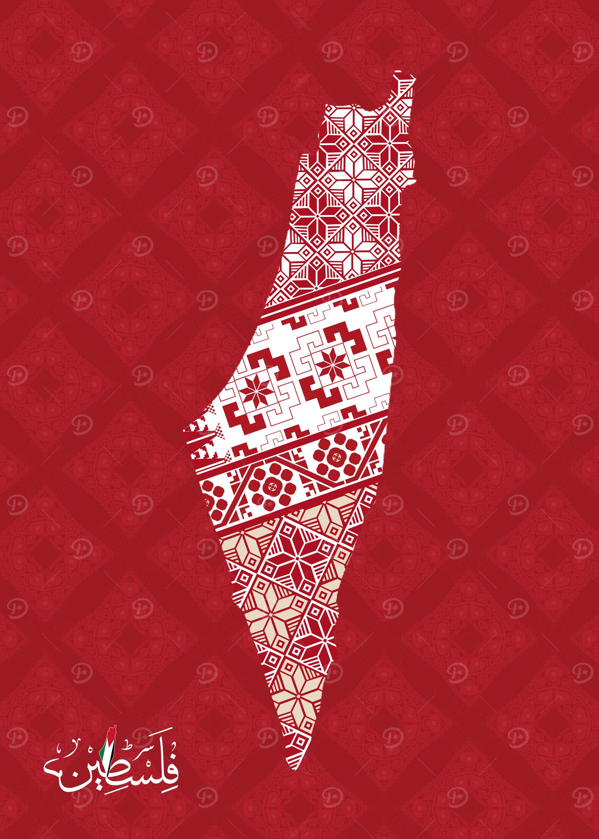 Palestinian embroidery Map