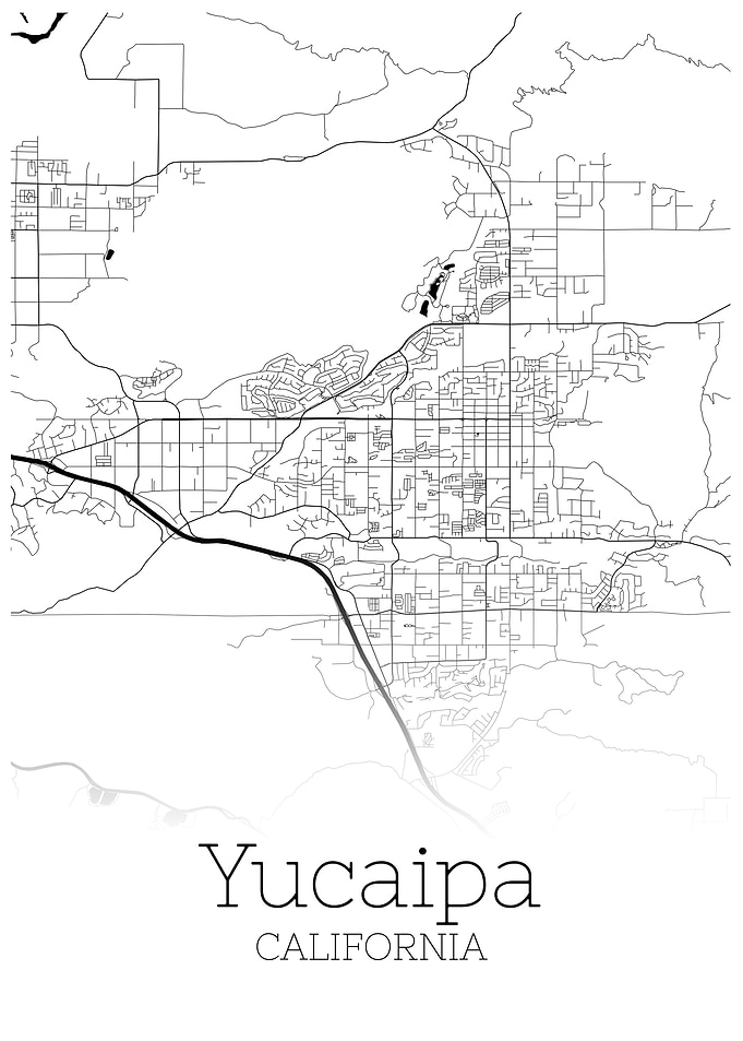 Yucaipa California map