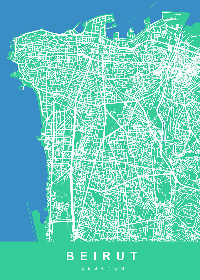 BEIRUT Map LEBANON