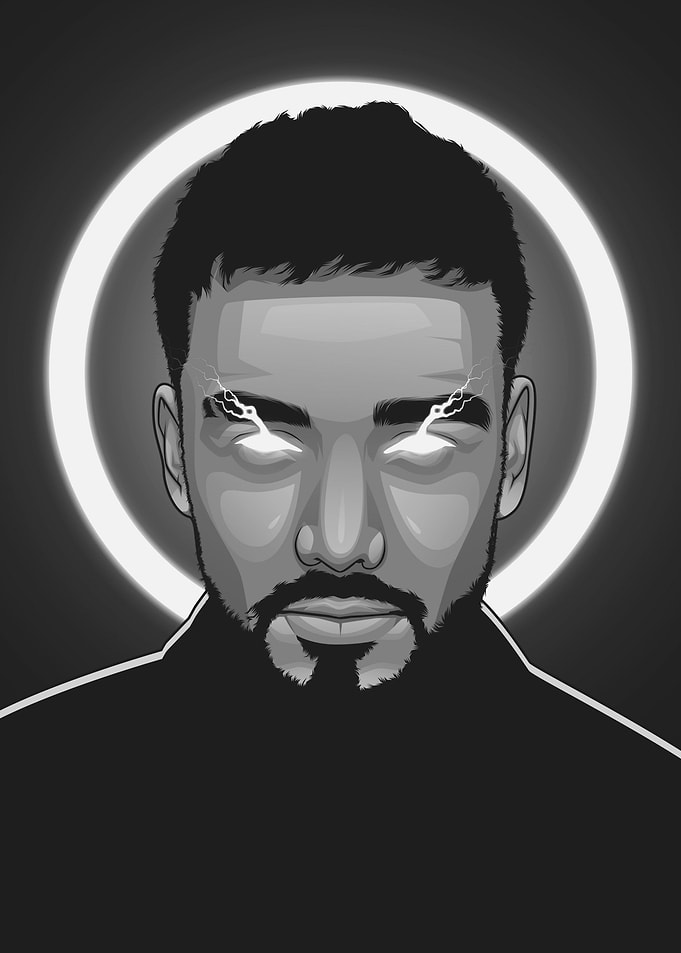 Liam Payne Grayscale