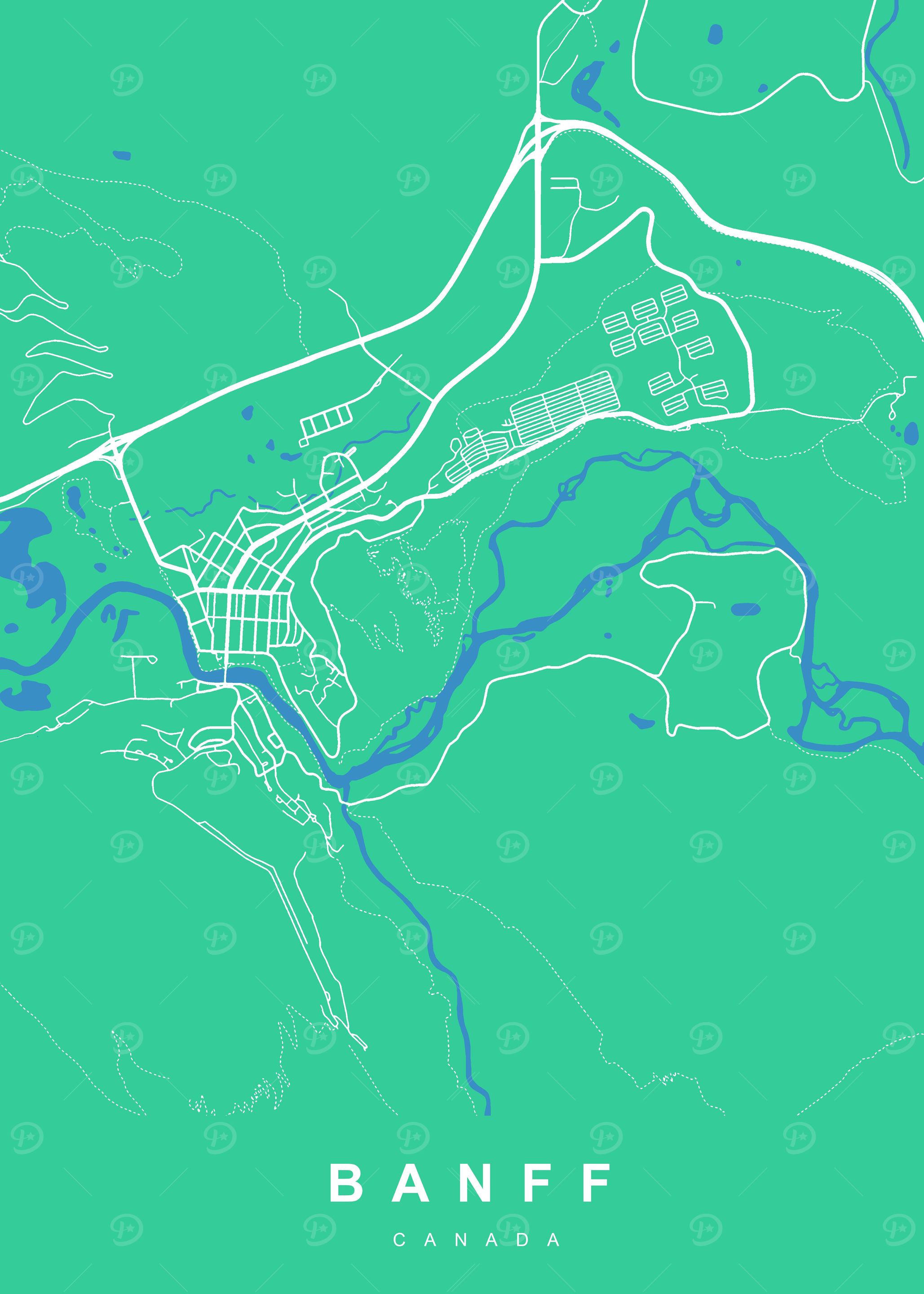 BANFF Map CANADA