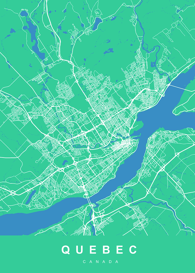 QUEBEC Map CANADA