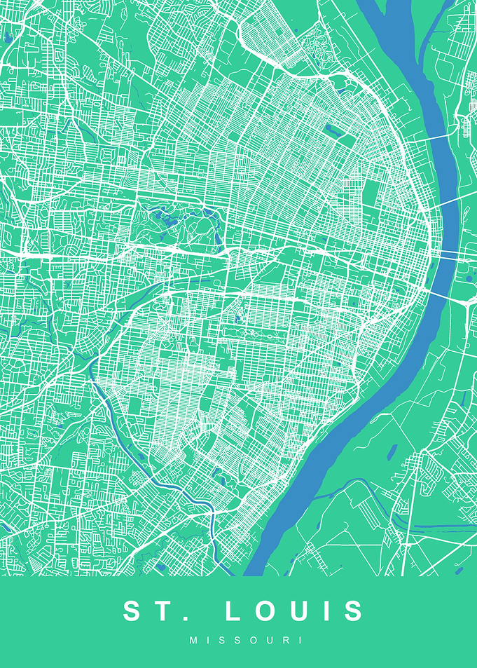 ST LOUIS Map MISSOURI
