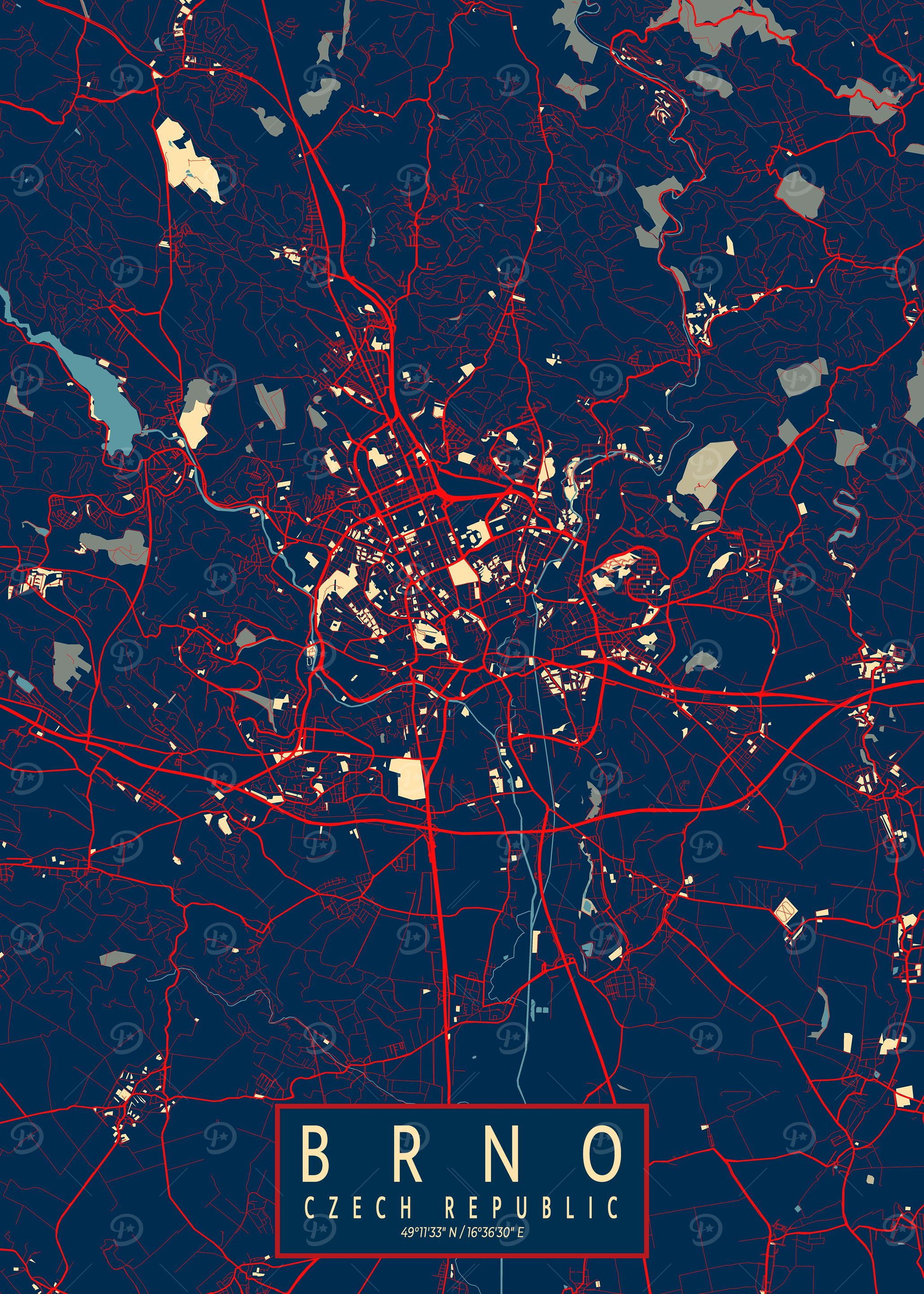 Brno City Map Hope