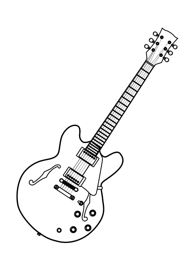 Isolated Jazz Guitar