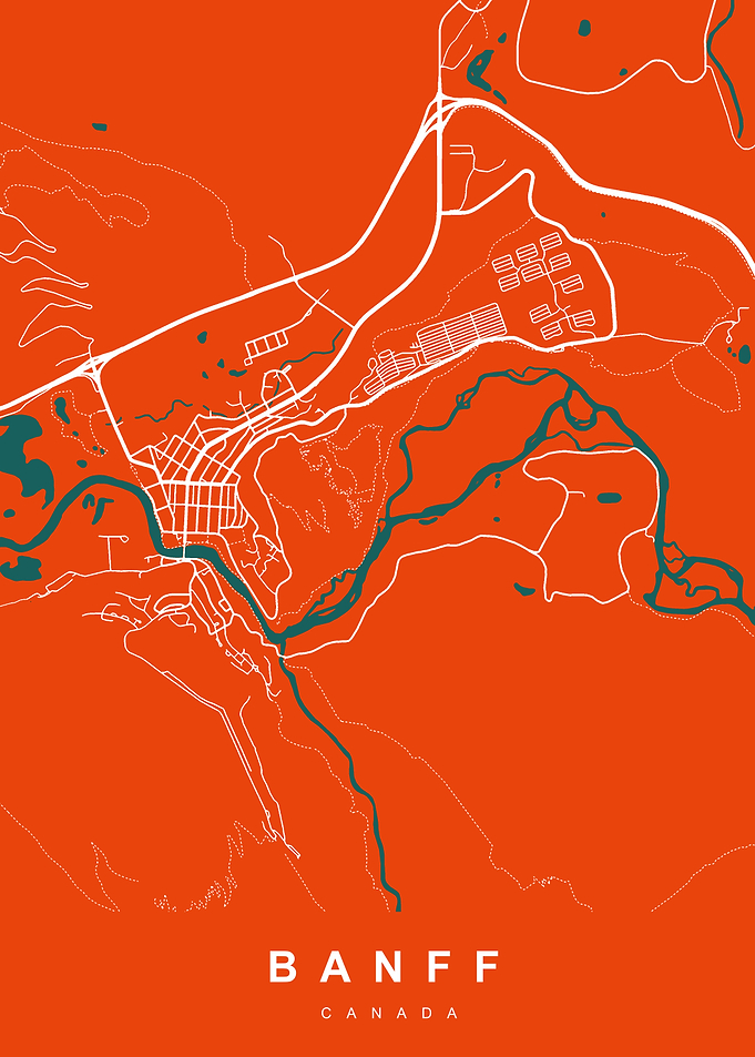 BANFF Map CANADA