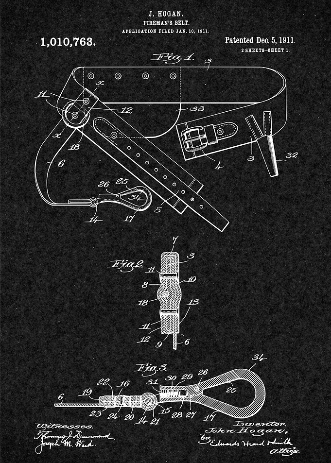 Firefighter Vintage Patent
