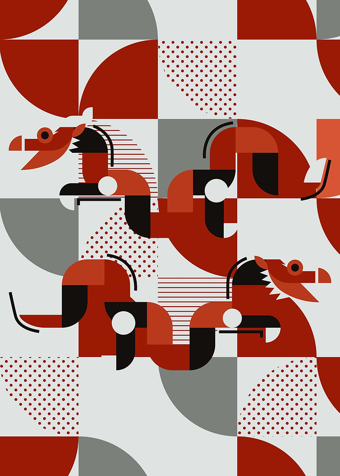 Minimal Japanese Dragon