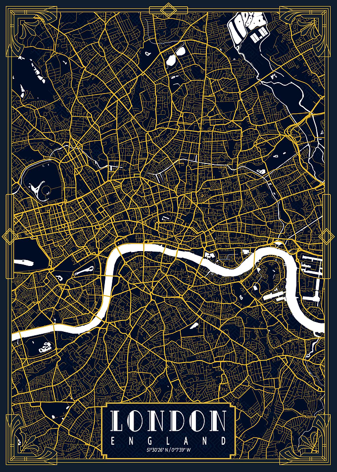 London City Map Gold