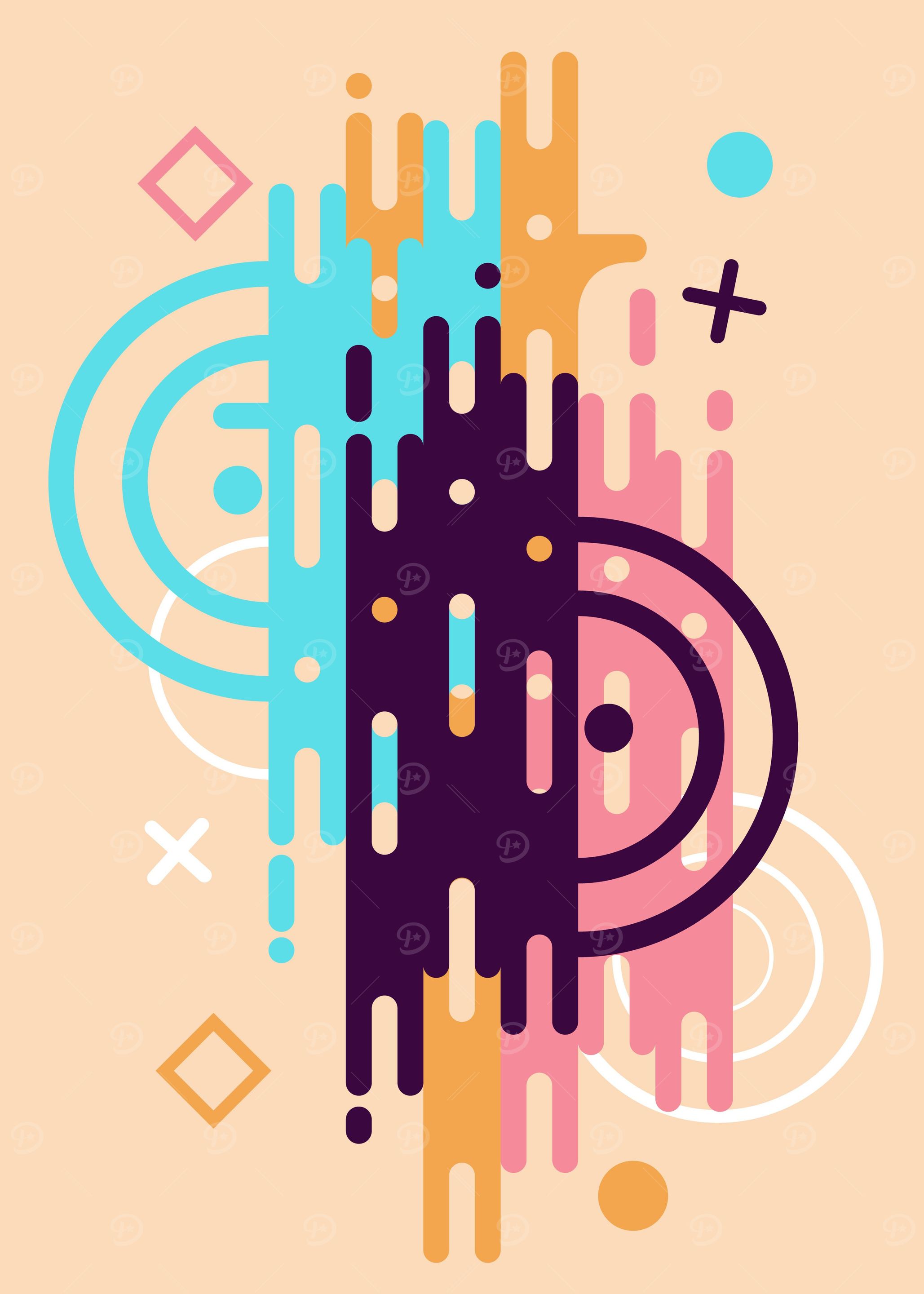 Geometric PopArt Wallpaper