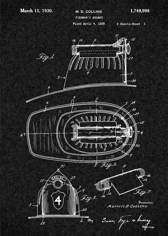 Firefighter Vintage Patent