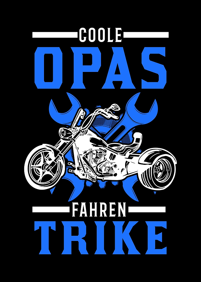 Coole Opas fahren Trike