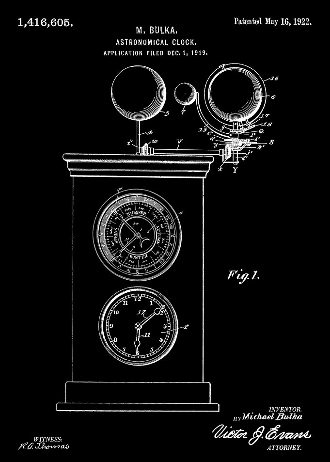 Astronomical clock patent