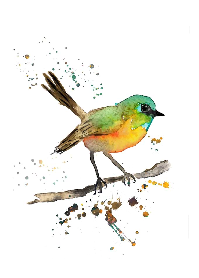 Songbird on branch