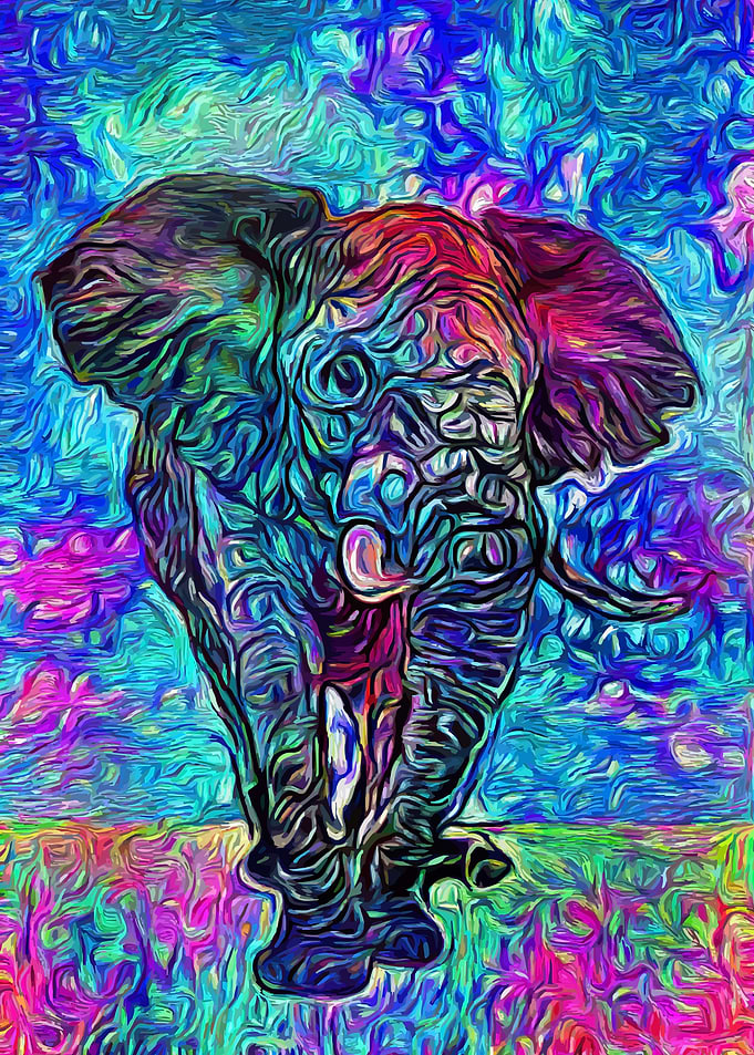 Elephant Fantasy Painting