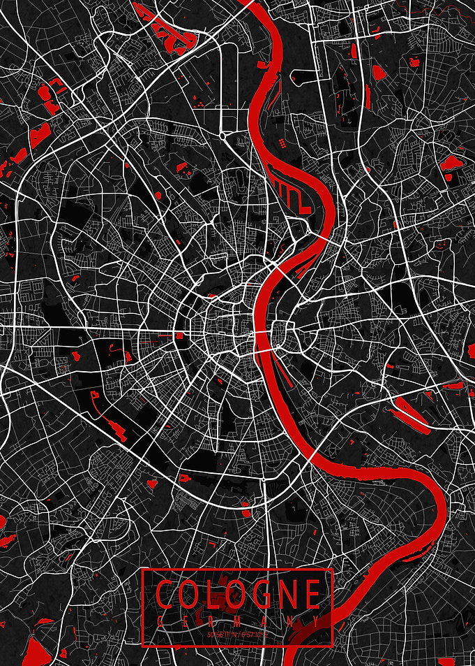 Cologne City Map Oriental