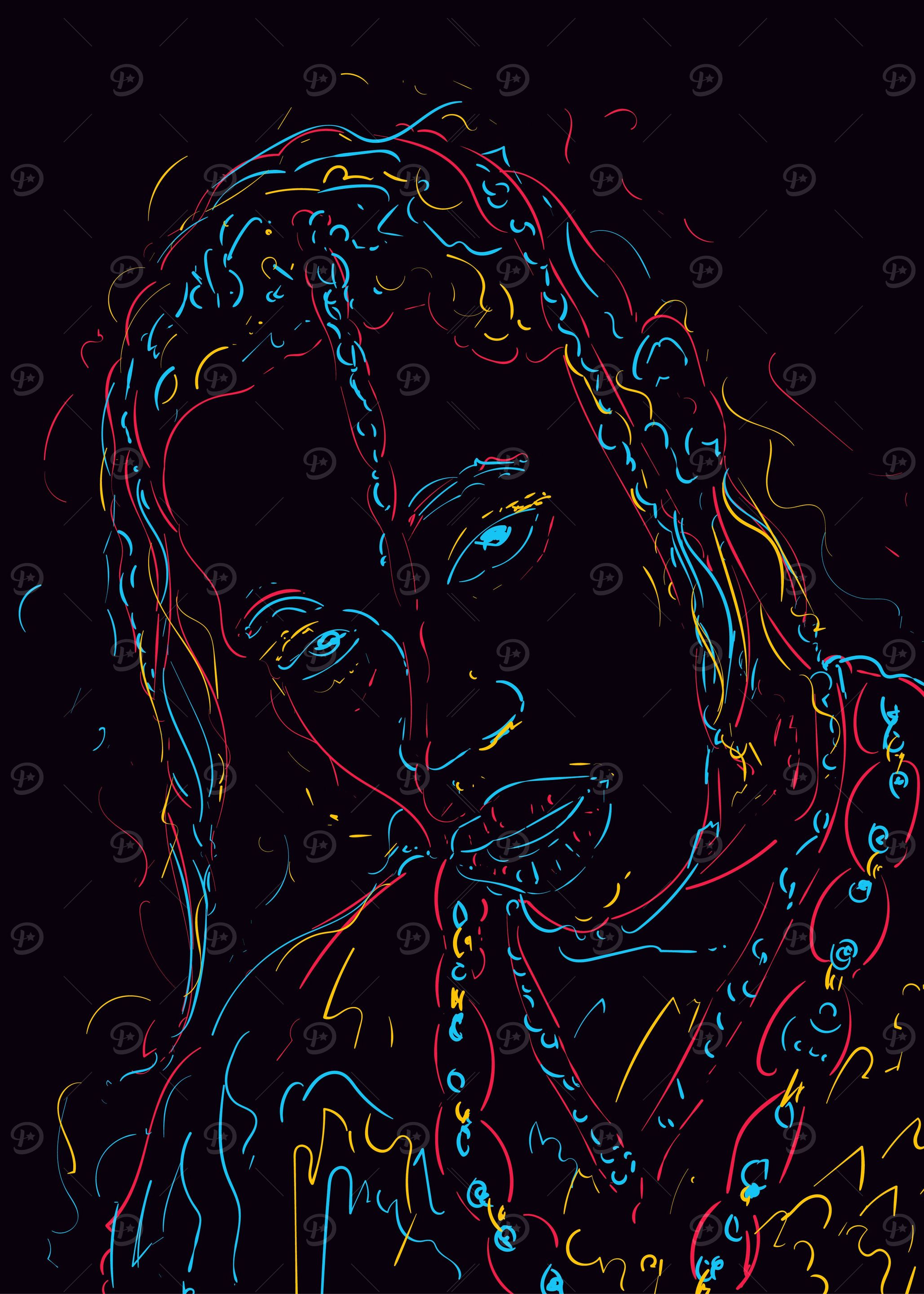 Musician pop art