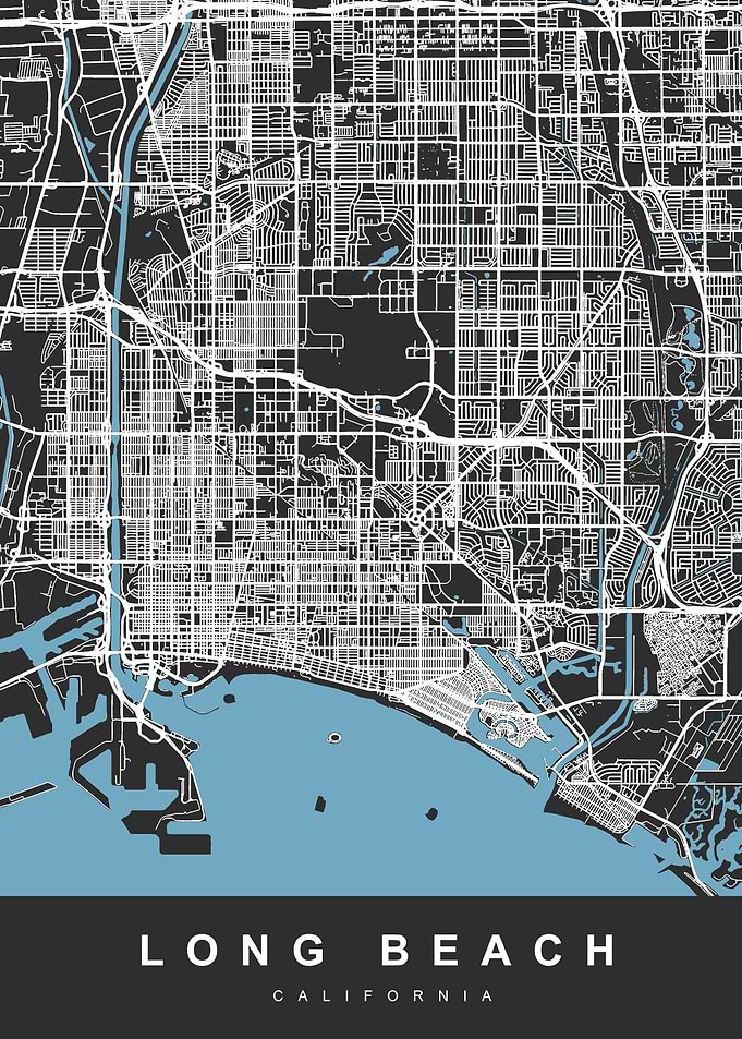 LONG BEACH Map CALIFORNIA