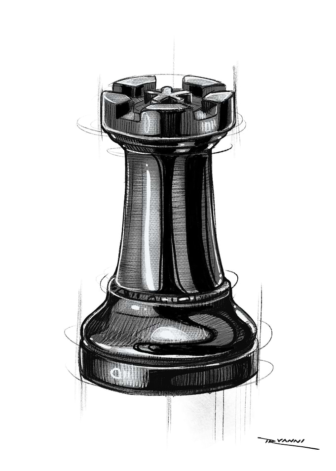 Chess Rook Sketch II