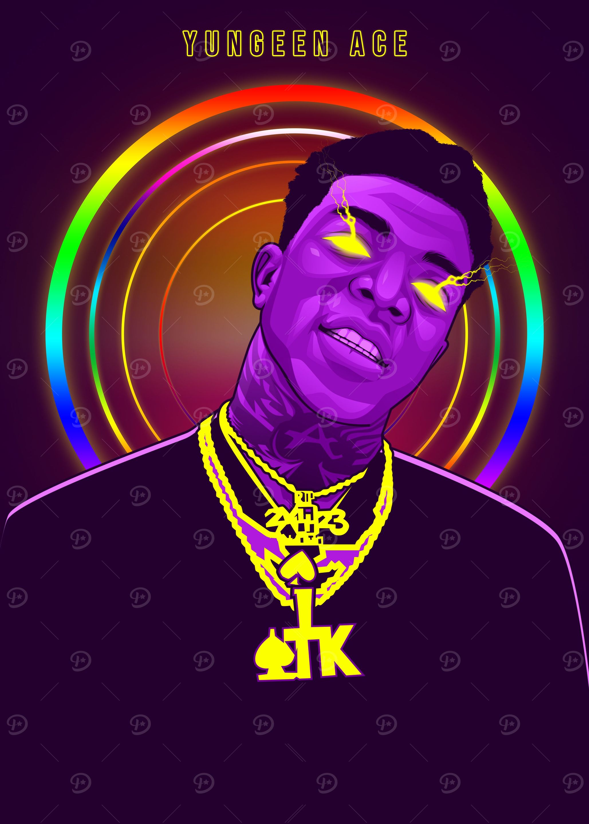 Yungeen Ace Neon Art