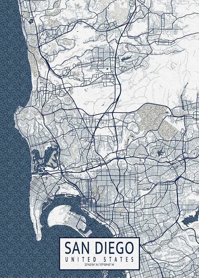 San Diego Map Coastal