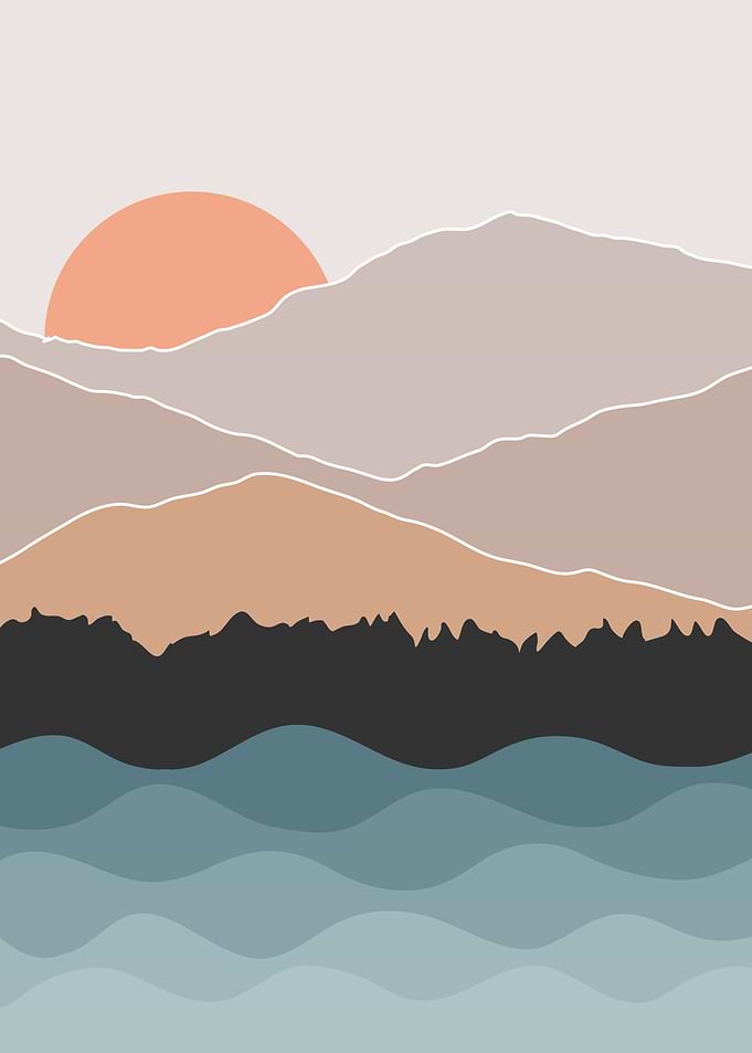 Nature minimal wall poster