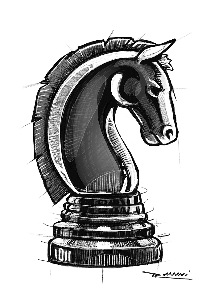 Chess Horse Sketch