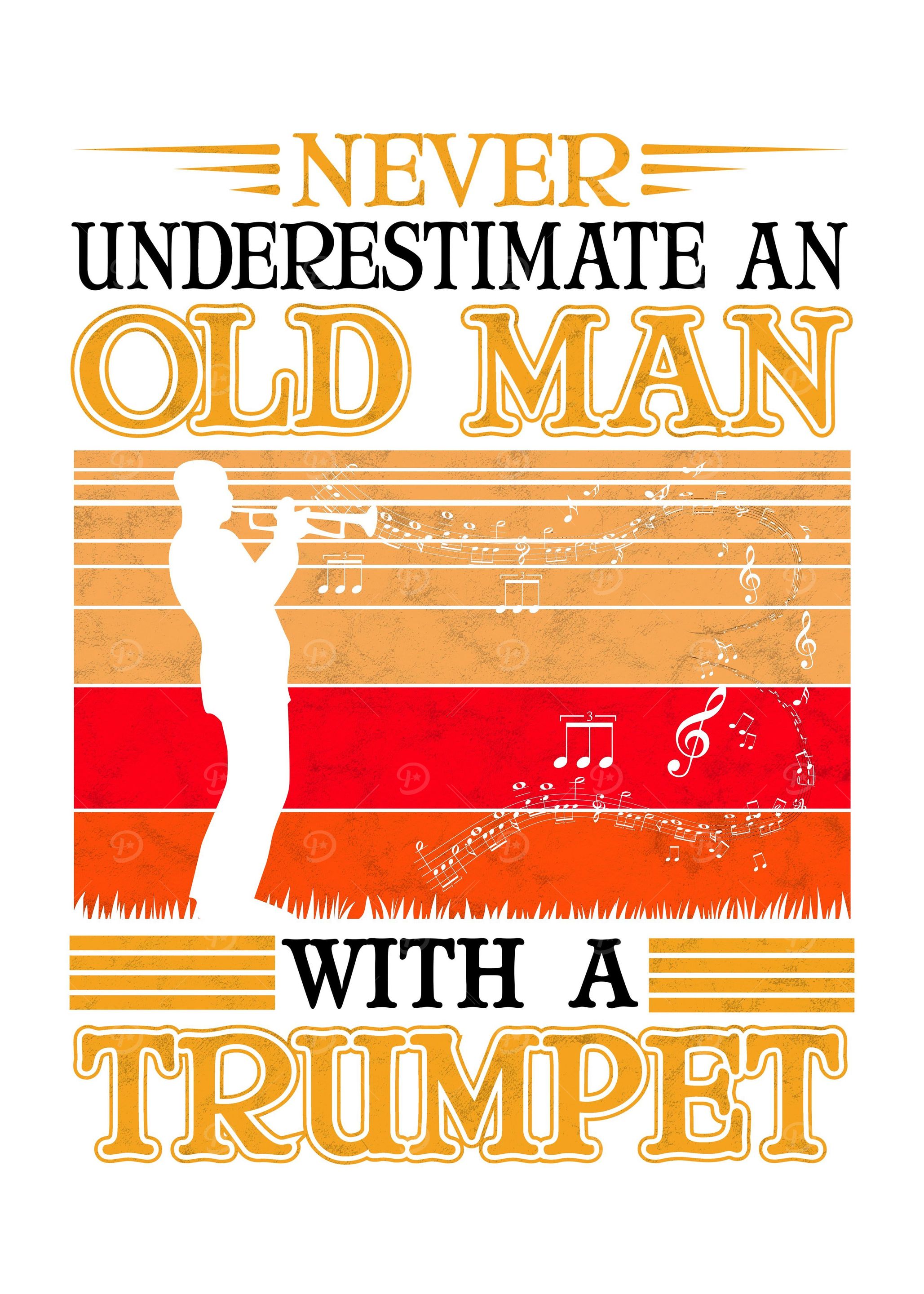 Trumpet Old Man Player