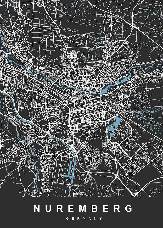NUREMBERG Map GERMANY