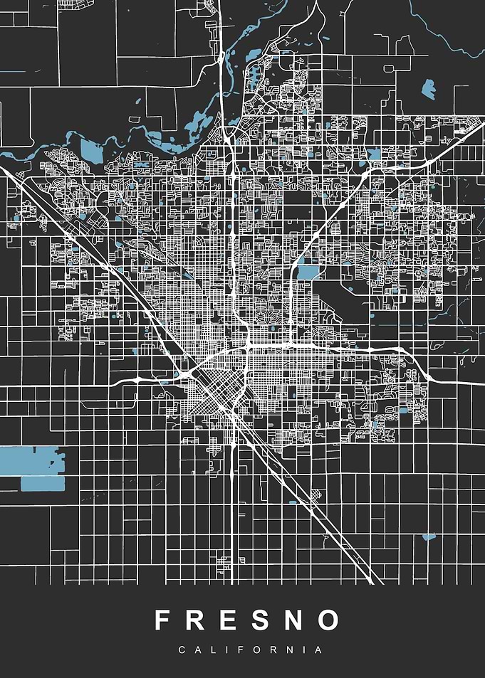 FRESNO Map CALIFORNIA