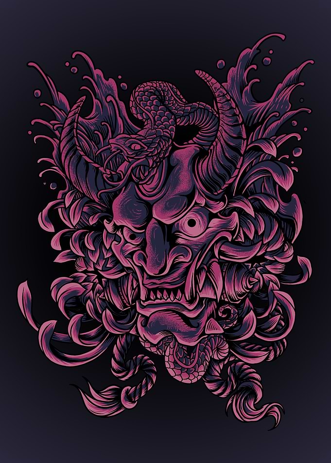 Japanese Hannya Mask