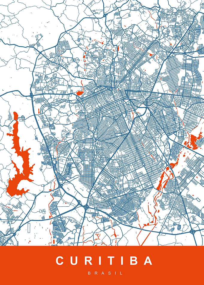 CURITIBA Map BRASIL