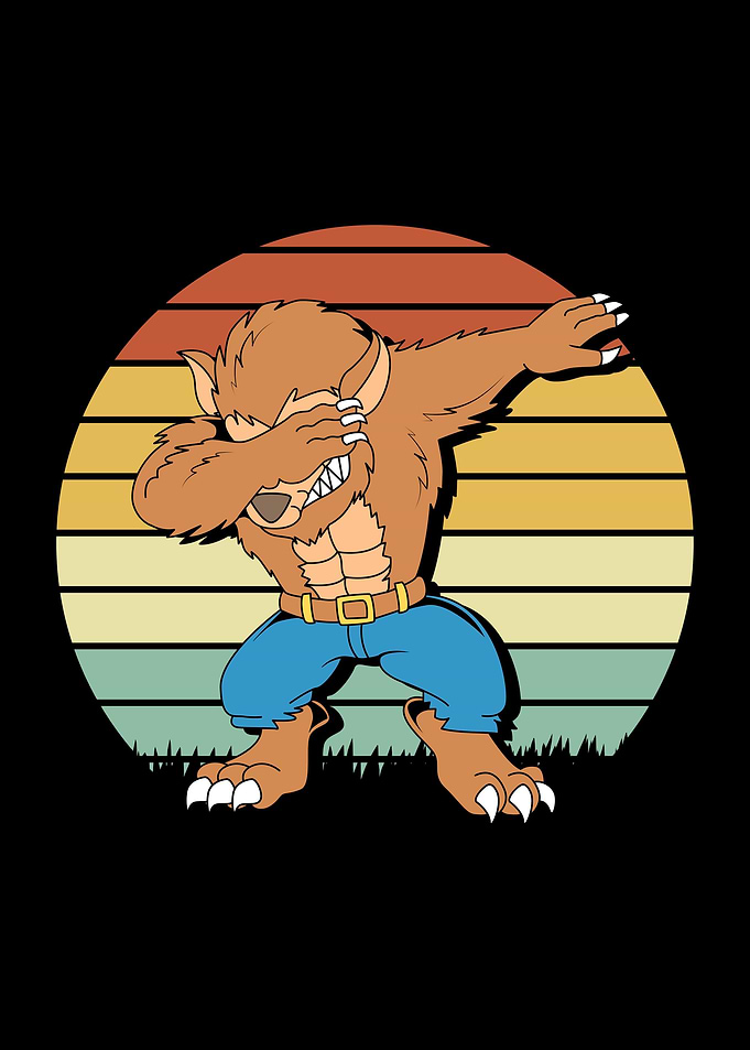 Dabbing Werewolf Wolf