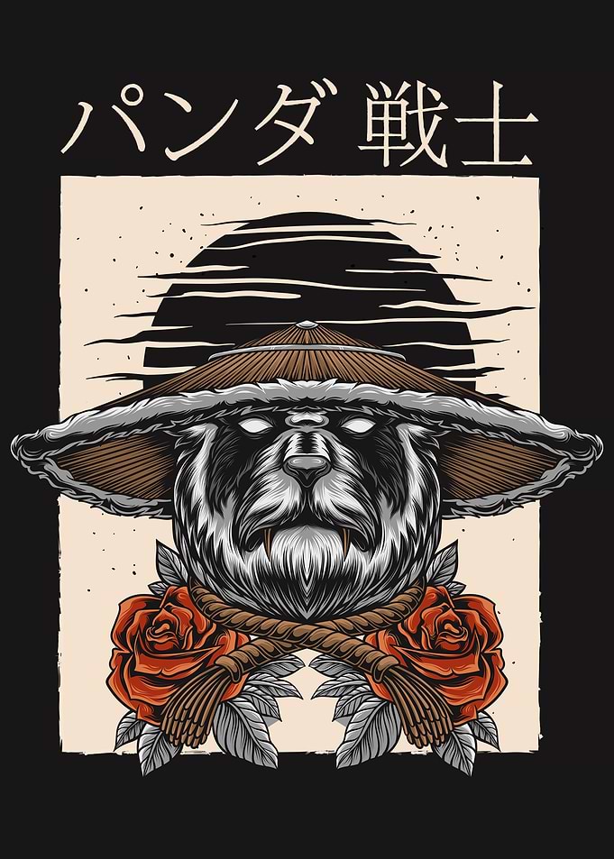 Panda Samurai Warrior