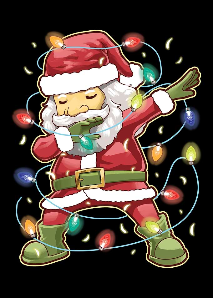Dabbing Santa Elf Friends
