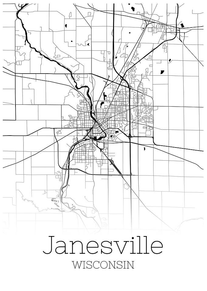 Janesville Wisconsin map