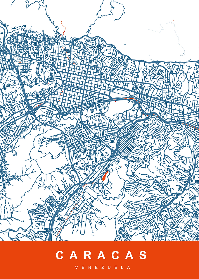 CARACAS Map VENEZUELA
