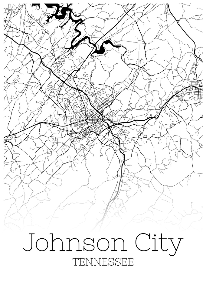 Johnson City Tennessee map
