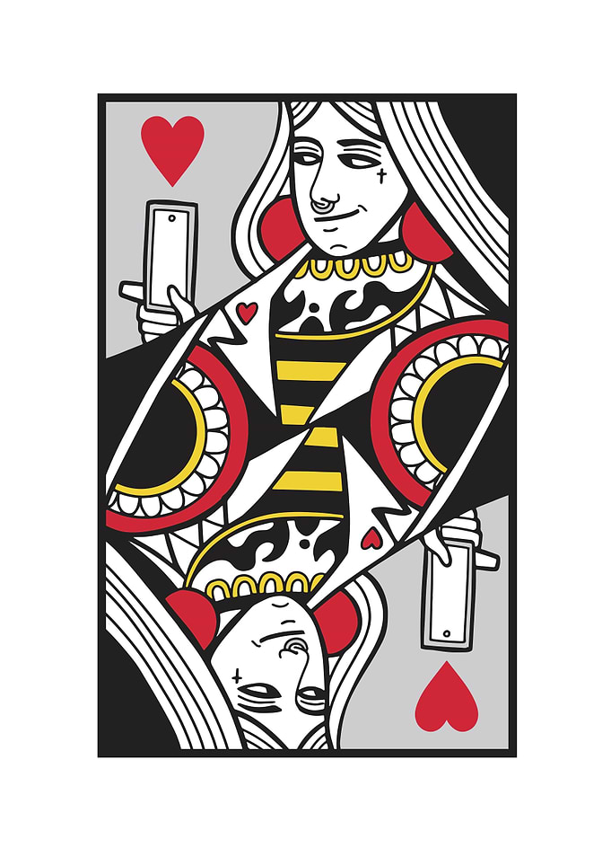 Modern heart queen