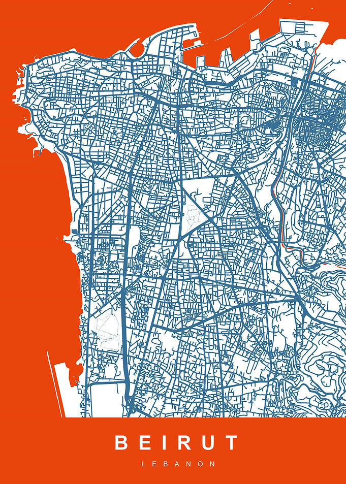 BEIRUT Map LEBANON