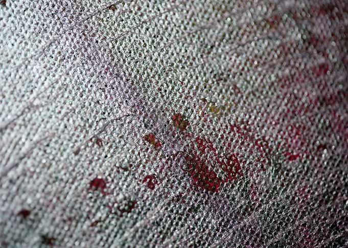 Canvas paint art close up