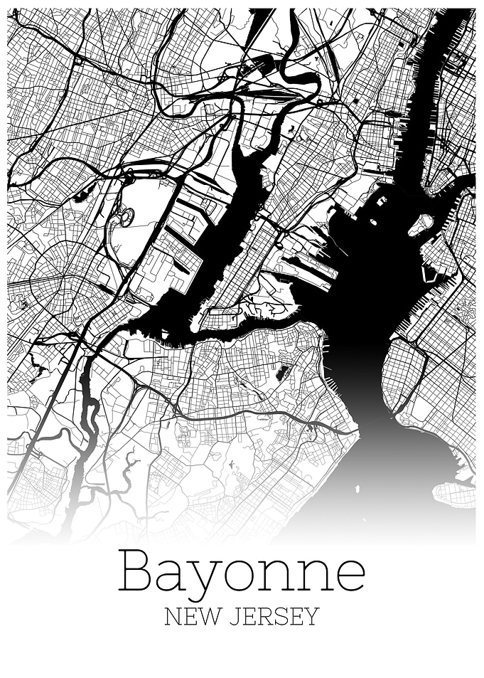 Bayonne New Jersey map