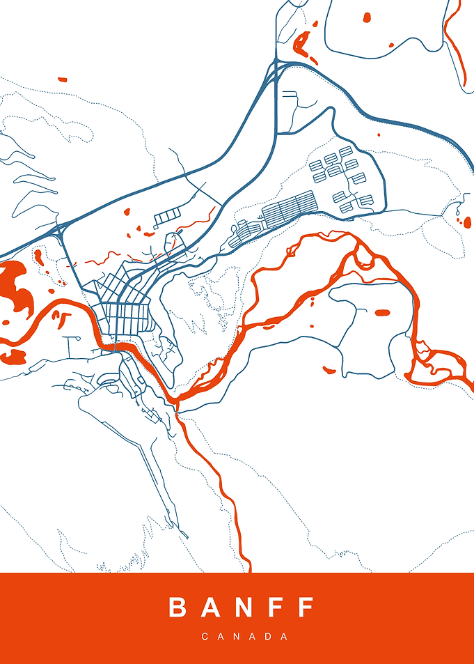 BANFF Map CANADA