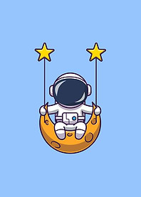 Cute Astronaut Swinging