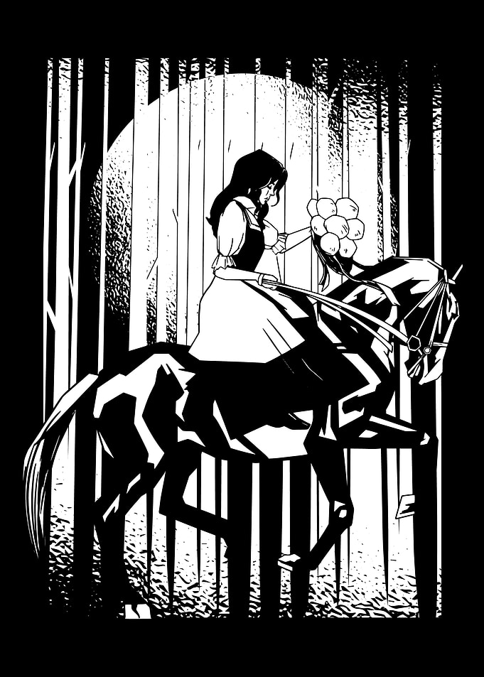 Woman ride at Horse Animal