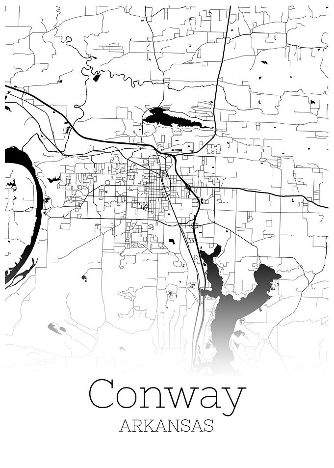 Conway Arkansas map