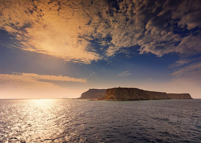 Sunset on a Greek island